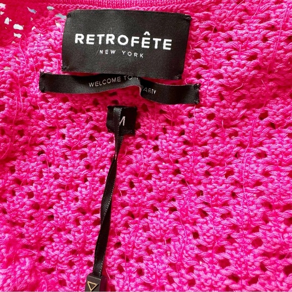 Retrofête Rocco Crochet Dress NWT in Rose Pink - Picture 14 of 16